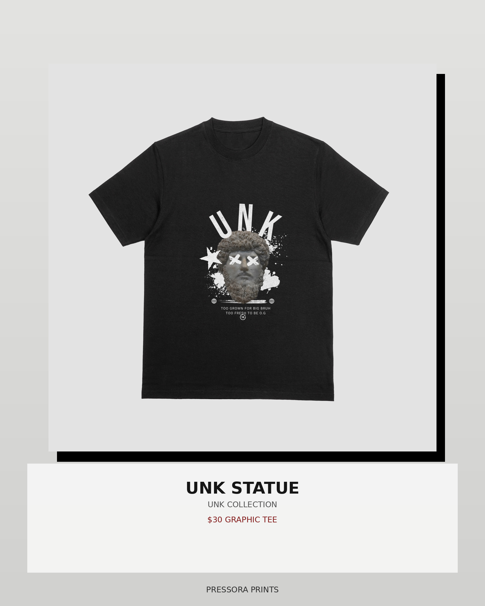 UNK Statue product mockup