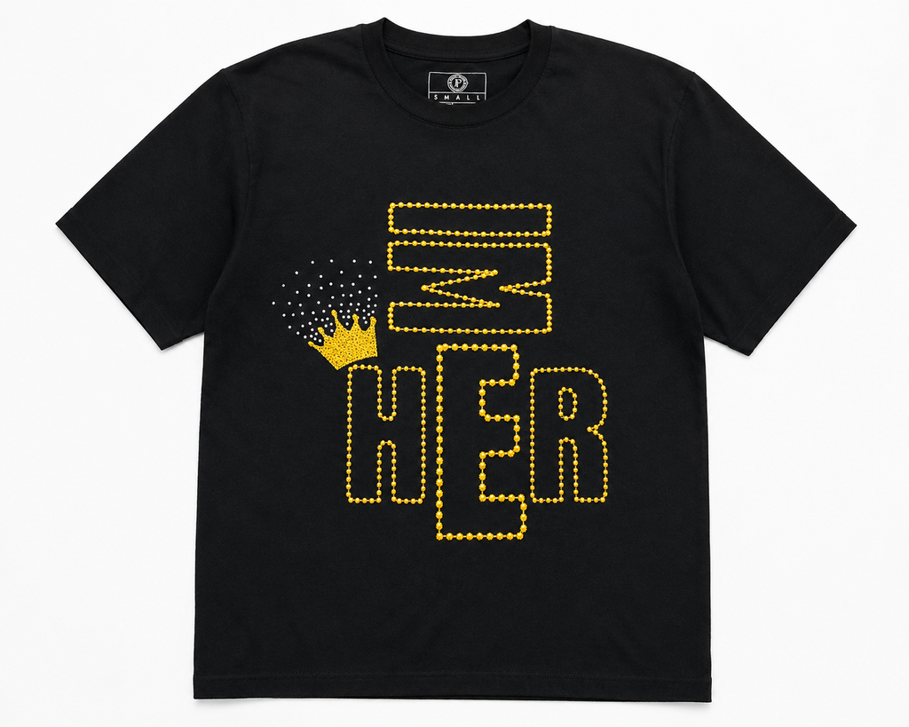 I'm Her - Gold Crown Embroidered Tee