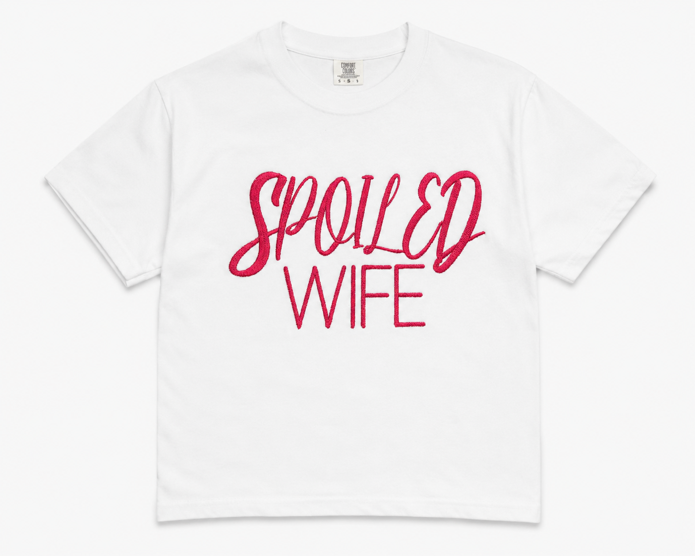 Spoiled Wife Embroidered Tee