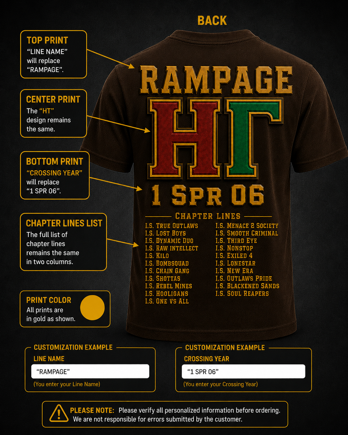 Elite Eta Gamma 20th Anniversary Custom Tee