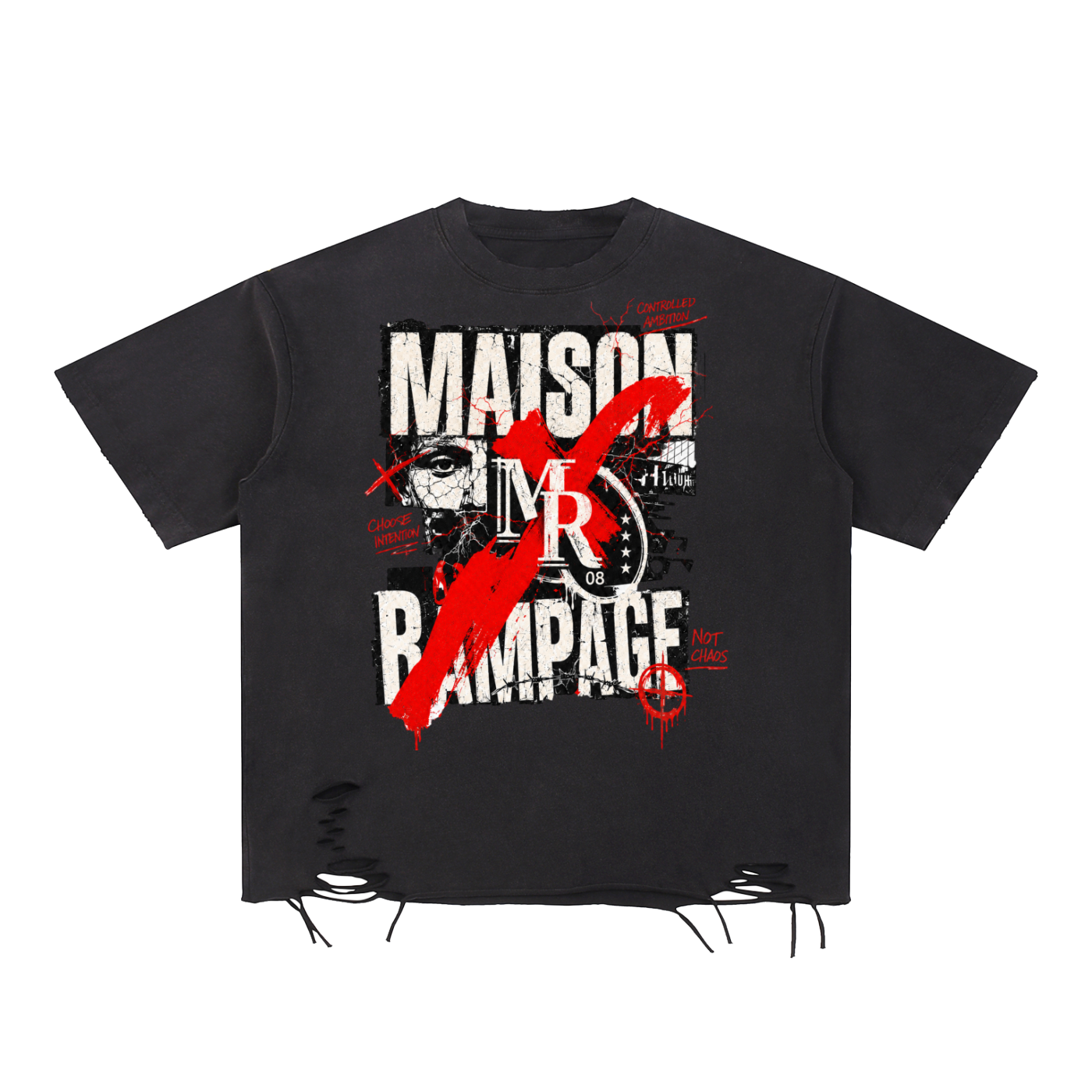 Maison Rampage – Signature Distressed Graphic Tee