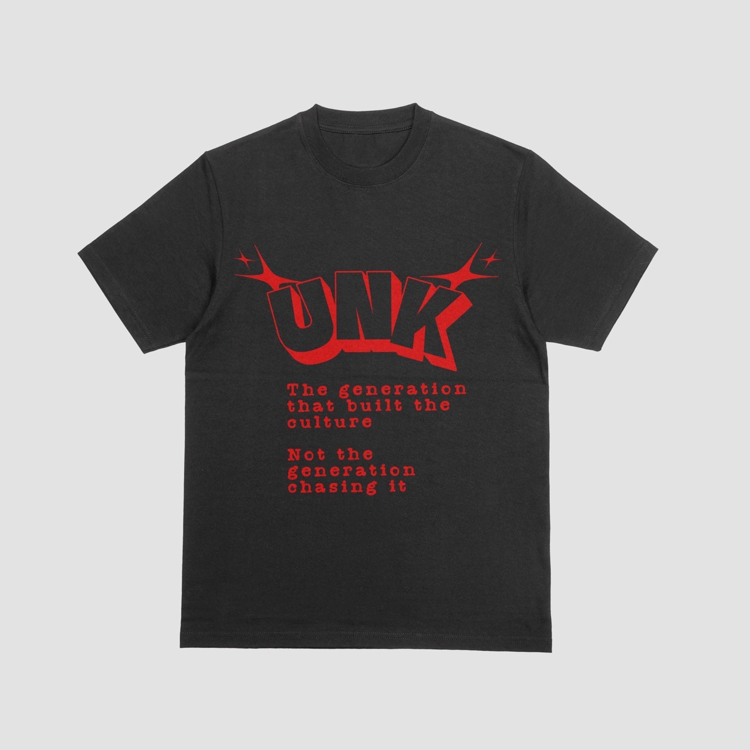 Generation That Built The Culture Tee black shirt product mockup